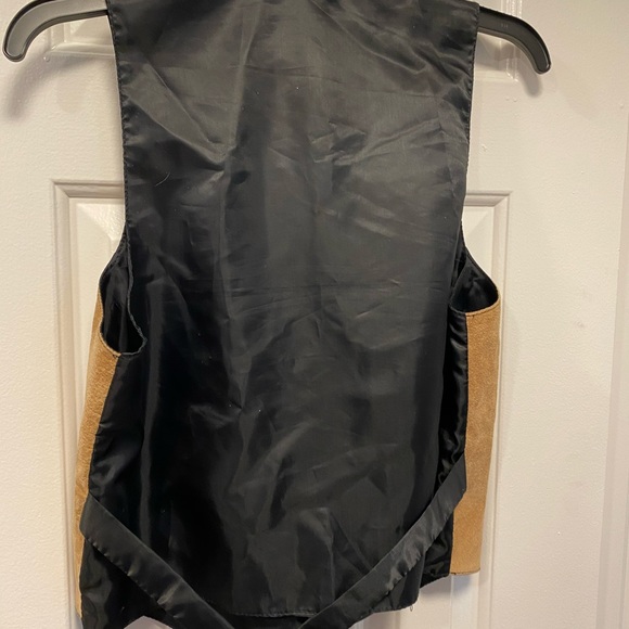 Otello Pelle Vest Women's Brown Tan Leathers Vest Size Medium - Picture 6 of 13